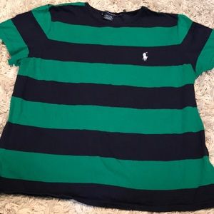 Blue and green gently loved shirts